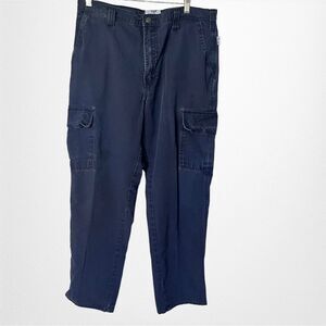 Mens TYNDALE Blue Cargo Work Pants Tag Size W36 X L32